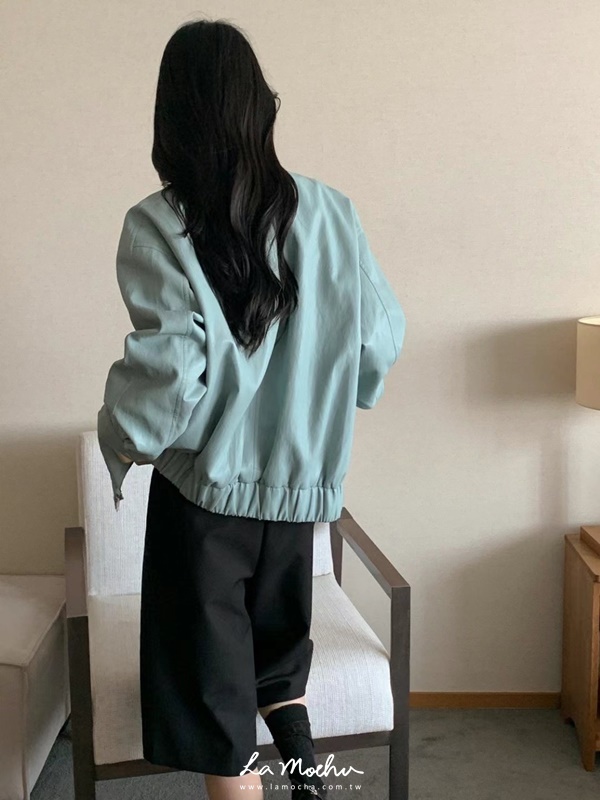 人造羊皮拉鍊外套